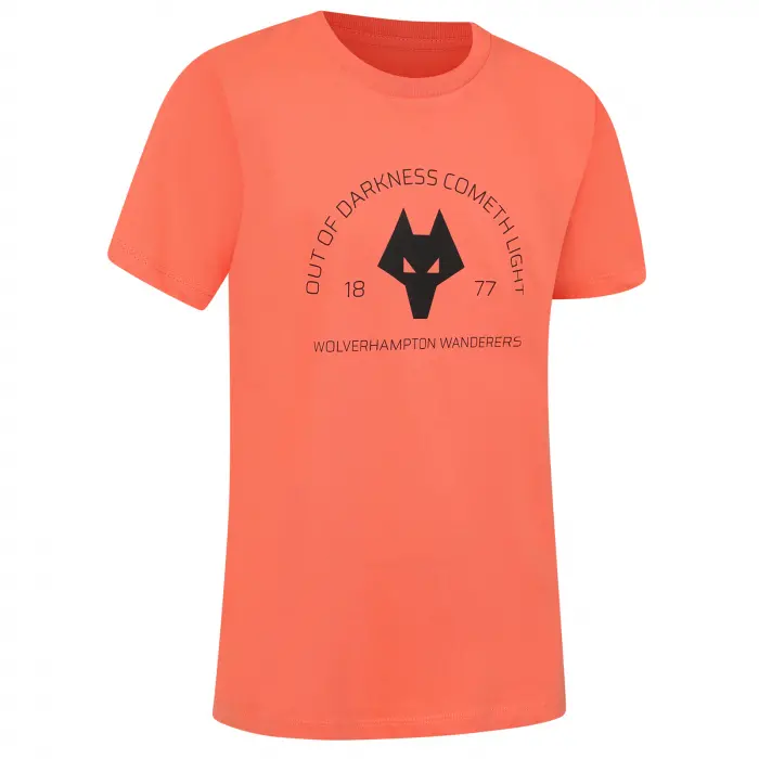 Wolverhampton Wanderers Shop | Word Arch T-Shirt – Orange – Junior Wolverhampton Wanderers Merchandise